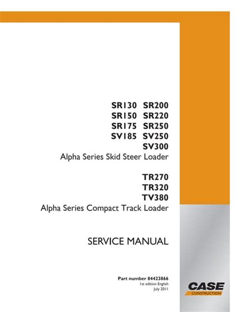 case 250sv skid steer|case sr250 service manual.